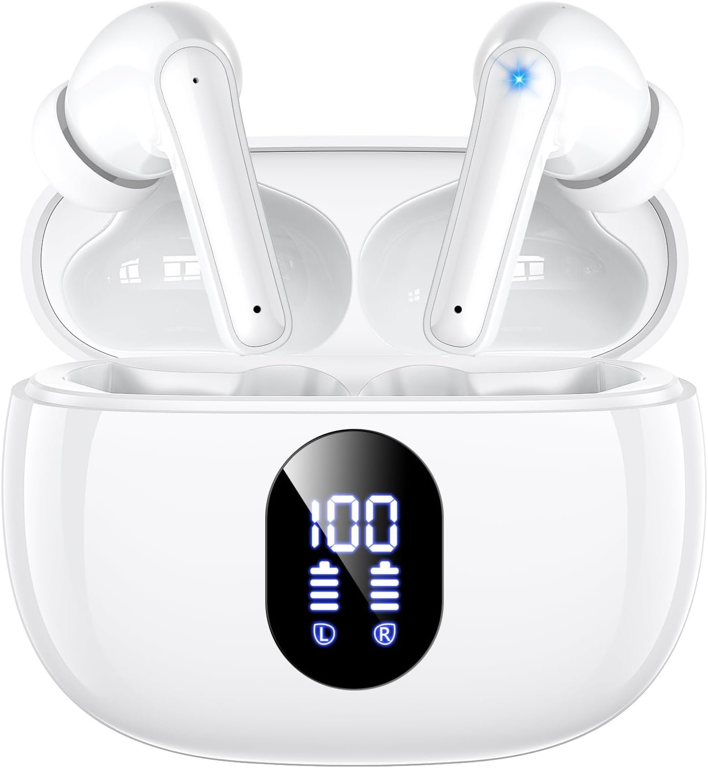 Wireless Earbuds, 2025 Ear Buds with Big Bass Stereo Sound, Lightweight Bluetooth Earbuds