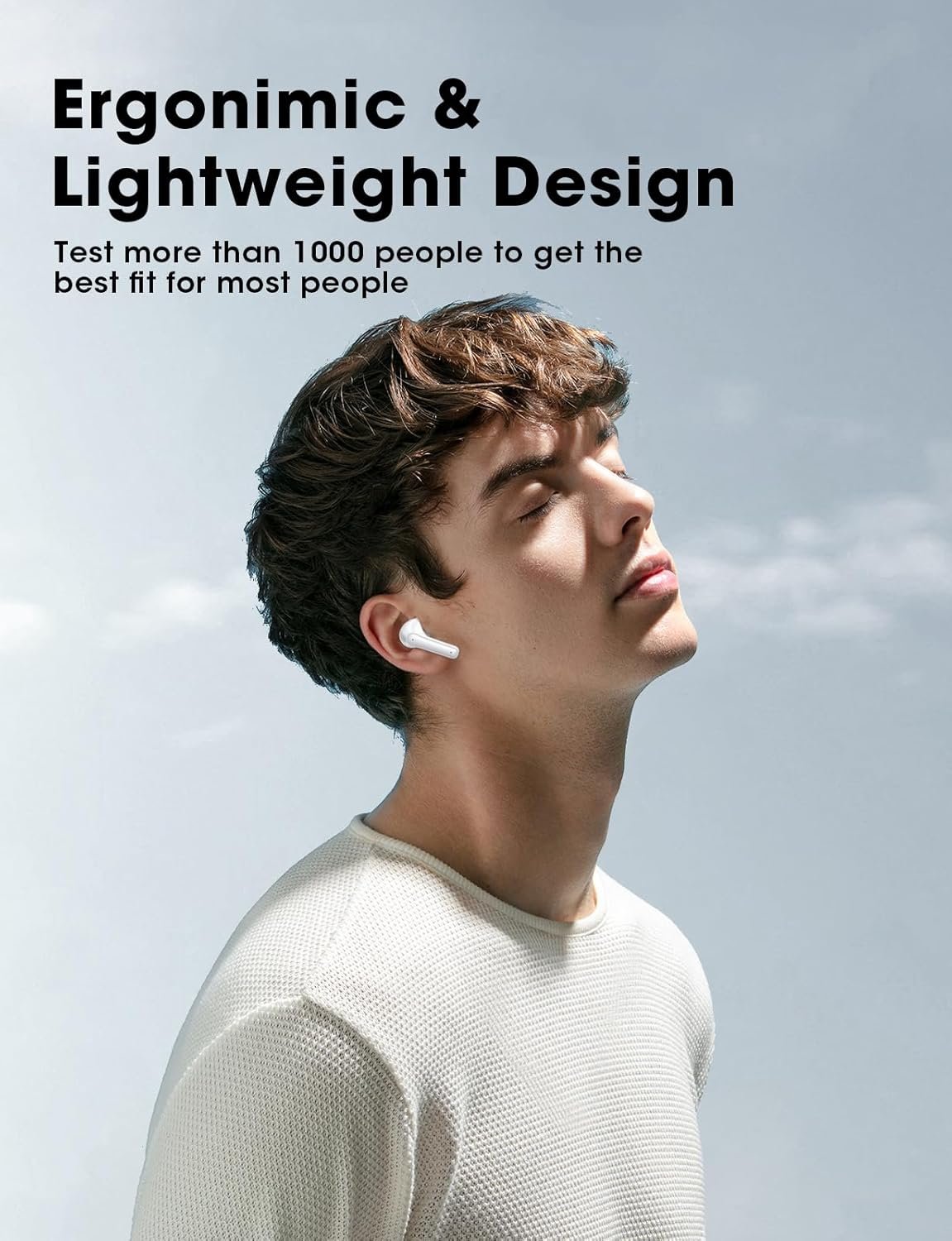 Wireless Earbuds, 2025 Ear Buds with Big Bass Stereo Sound, Lightweight Bluetooth Earbuds - Image 4